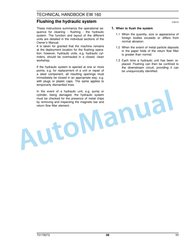 New Holland EW160 Excavator Wheeled Service Manual 73179372 3 New Holland EW160 Excavator Wheeled Service Manual 73179372 - Image 3