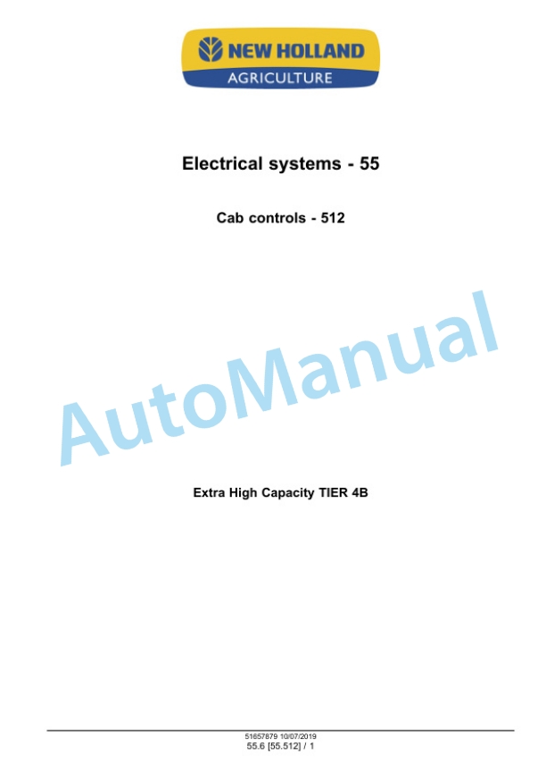 New Holland Extra High Capacity Tier 4B Grape Harvester Service Manual 51657879 3 New Holland Extra High Capacity Tier 4B Grape Harvester Service Manual 51657879 - Image 3