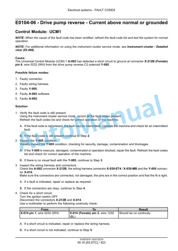 New Holland Extra High Capacity Tier 4B Grape Harvester Service Manual 51657879 4 New Holland Extra High Capacity Tier 4B Grape Harvester Service Manual 51657879 - Image 4