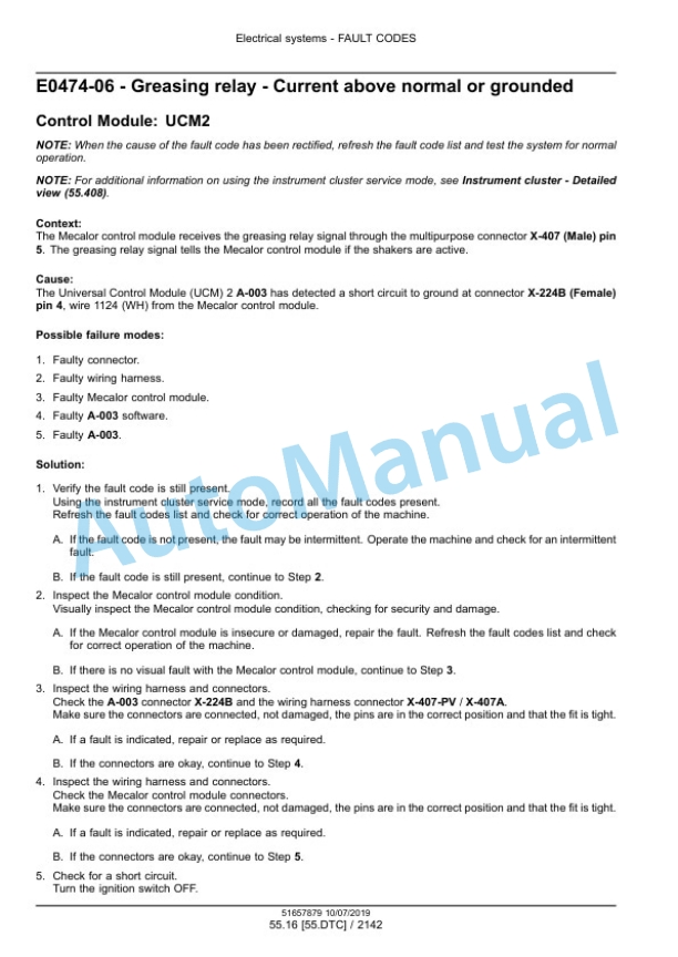 New Holland Extra High Capacity Tier 4B Grape Harvester Service Manual 51657879 5 New Holland Extra High Capacity Tier 4B Grape Harvester Service Manual 51657879 - Image 5