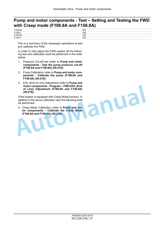 New Holland F106.8, F106.8A, F156.8, F156.8A Motor Grader Service Manual 47829043 3 New Holland F106.8, F106.8A, F156.8, F156.8A Motor Grader Service Manual 47829043 - Image 3