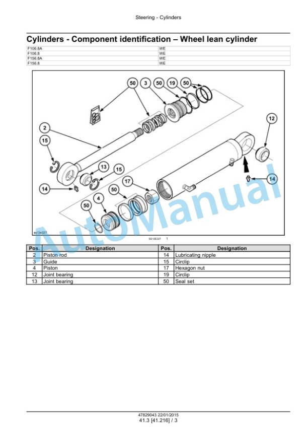 New Holland F106.8, F106.8A, F156.8, F156.8A Motor Grader Service Manual 47829043 4 New Holland F106.8, F106.8A, F156.8, F156.8A Motor Grader Service Manual 47829043 - Image 4