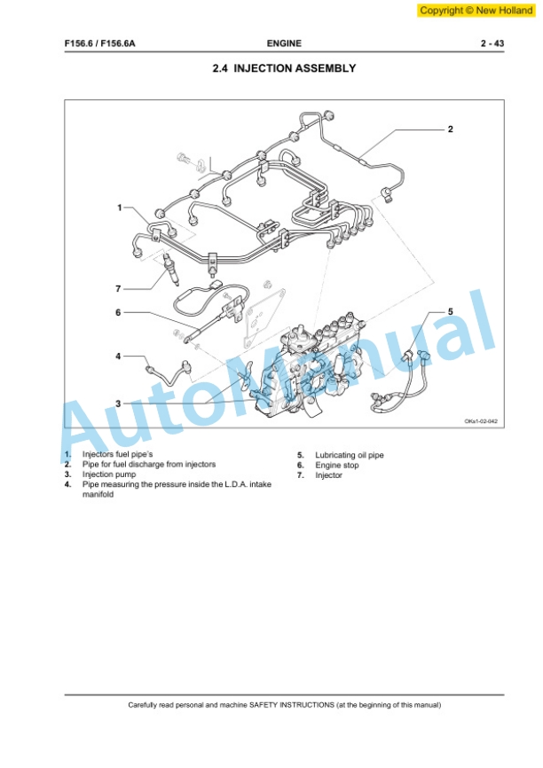 New Holland F156.6, F156.6A Grader Workshop Manual 60413572EN 2 New Holland F156.6, F156.6A Grader Workshop Manual 60413572EN-2