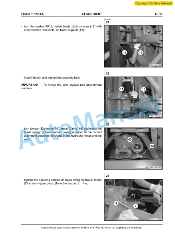 New Holland F156.6, F156.6A Grader Workshop Manual 60413572EN 4 New Holland F156.6, F156.6A Grader Workshop Manual 60413572EN-4