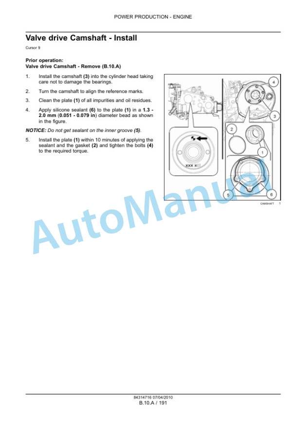 New Holland F2CE9684, F3AE9684 Tier 3 Cursor Engine Service Manual 84314716 3 New Holland F2CE9684, F3AE9684 Tier 3 Cursor Engine Service Manual 84314716-3