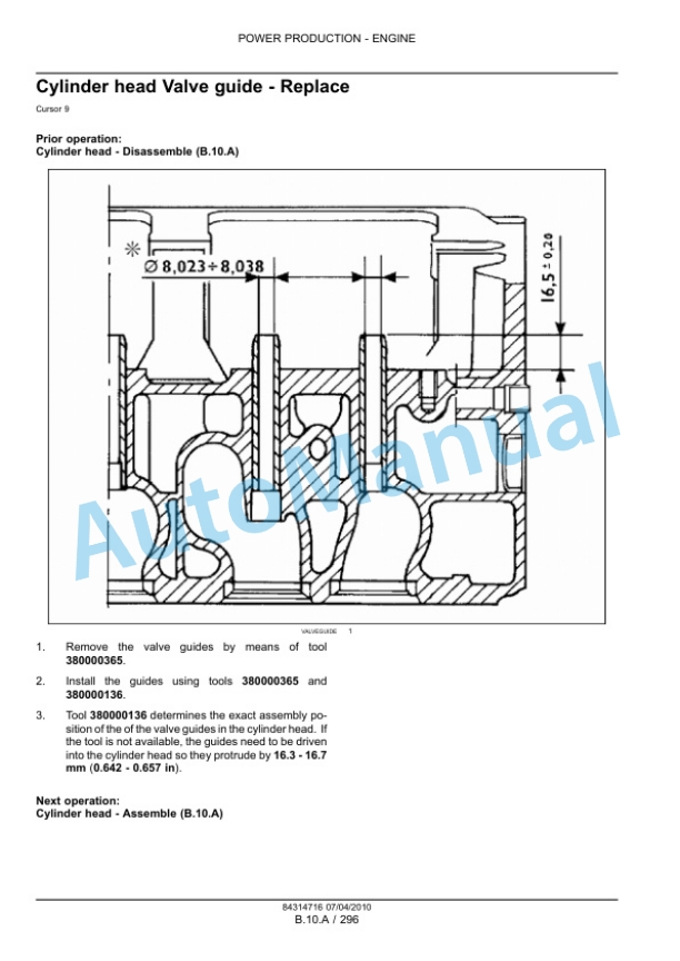 New Holland F2CE9684, F3AE9684 Tier 3 Cursor Engine Service Manual 84314716 4 New Holland F2CE9684, F3AE9684 Tier 3 Cursor Engine Service Manual 84314716-4