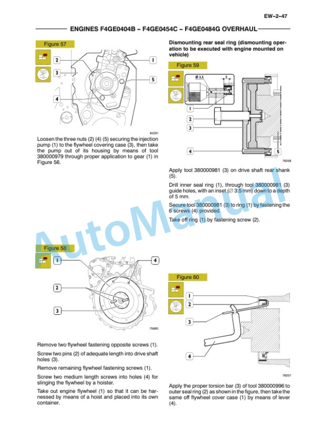 New Holland F4GE0404B, F4GE0454C, F4GE0484G Engine Repair Manual 60413694 4 New Holland F4GE0404B, F4GE0454C, F4GE0484G Engine Repair Manual 60413694-4