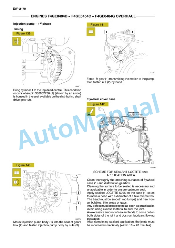 New Holland F4GE0404B, F4GE0454C, F4GE0484G Engine Repair Manual 60413694 5 New Holland F4GE0404B, F4GE0454C, F4GE0484G Engine Repair Manual 60413694-5