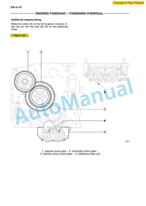 New Holland F4GE0454C, F4GE0484G Engine Repair Manual 60413612 5 New Holland F4GE0454C, F4GE0484G Engine Repair Manual 60413612-5