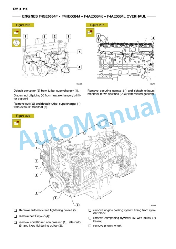 New Holland F4GE0484E, F4GE0684F, F4HE0684J, F4AE0684K, F4AE0684L Engine Repair Manual 60413639 5 New Holland F4GE0484E, F4GE0684F, F4HE0684J, F4AE0684K, F4AE0684L Engine Repair Manual 60413639-5