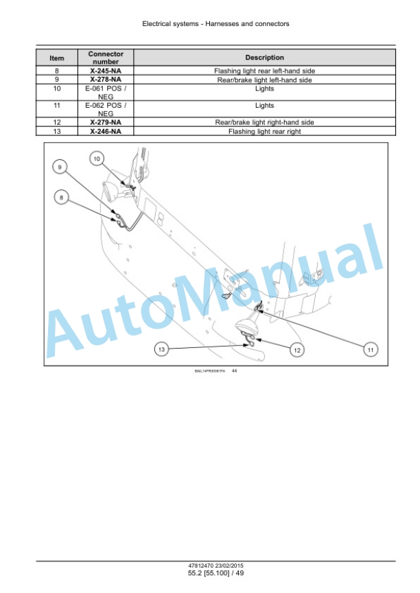 New Holland FR450, FR500, FR600, FR700, FR850 Forage Harvester Service Manual 47849556 3 New Holland FR450, FR500, FR600, FR700, FR850 Forage Harvester Service Manual 47849556-3