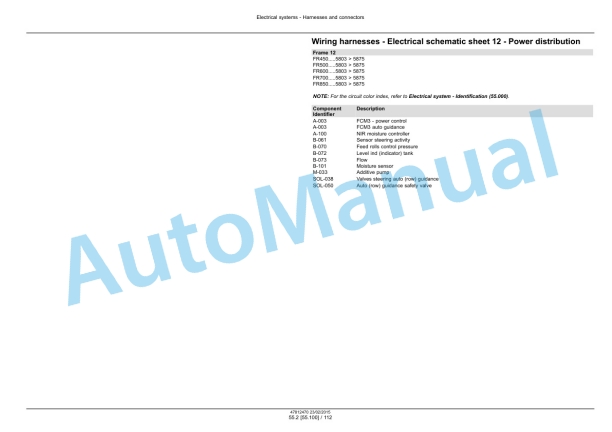 New Holland FR450, FR500, FR600, FR700, FR850 Forage Harvester Service Manual 47849556 4 New Holland FR450, FR500, FR600, FR700, FR850 Forage Harvester Service Manual 47849556-4