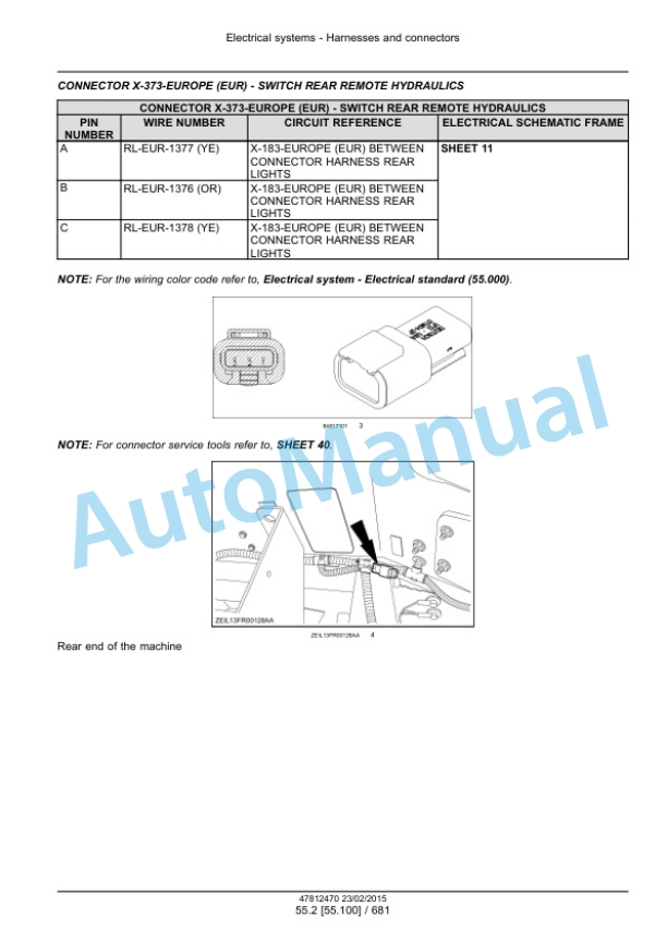 New Holland FR450, FR500, FR600, FR700, FR850 Forage Harvester Service Manual 47849558 3 New Holland FR450, FR500, FR600, FR700, FR850 Forage Harvester Service Manual 47849558-3
