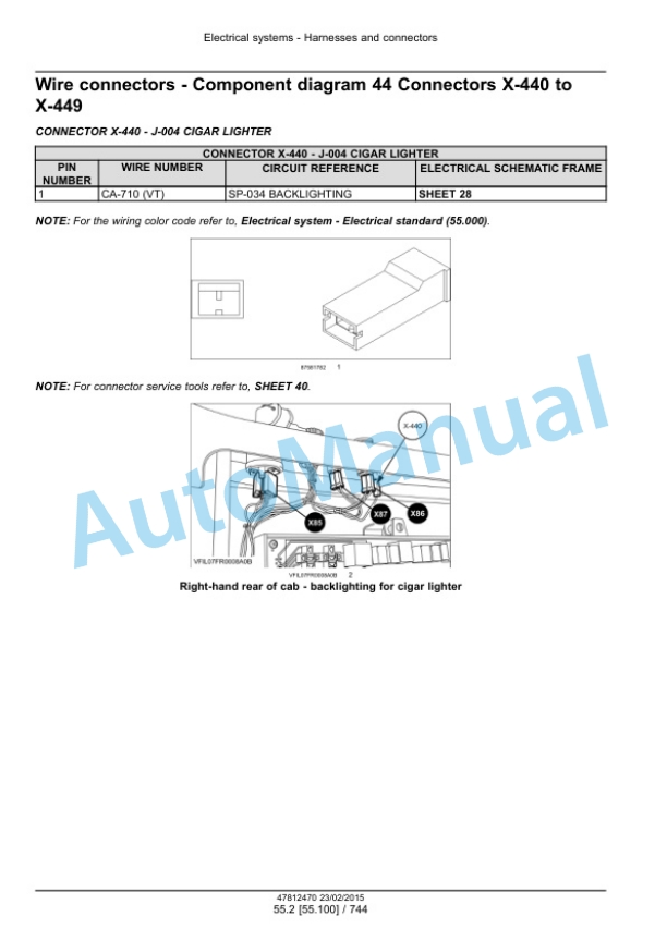New Holland FR450, FR500, FR600, FR700, FR850 Forage Harvester Service Manual 47849558 4 New Holland FR450, FR500, FR600, FR700, FR850 Forage Harvester Service Manual 47849558-4