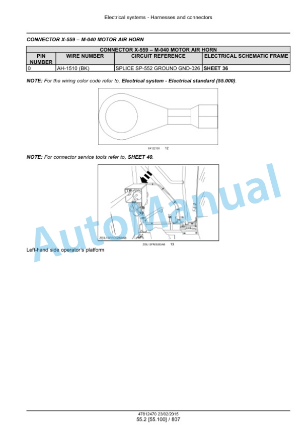 New Holland FR450, FR500, FR600, FR700, FR850 Forage Harvester Service Manual 47849558 5 New Holland FR450, FR500, FR600, FR700, FR850 Forage Harvester Service Manual 47849558-5