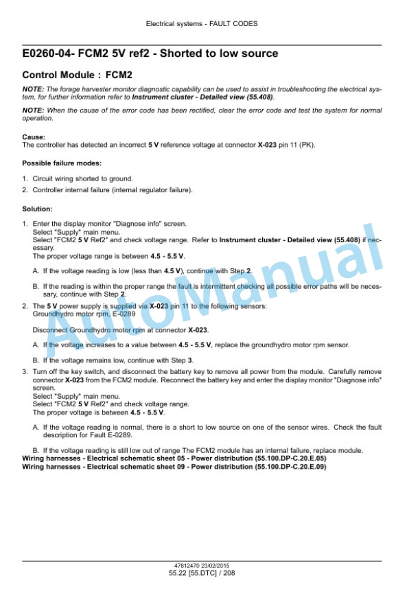 New Holland FR450, FR500, FR600, FR700, FR850 Forage Harvester Service Manual 47849560 4 New Holland FR450, FR500, FR600, FR700, FR850 Forage Harvester Service Manual 47849560-4