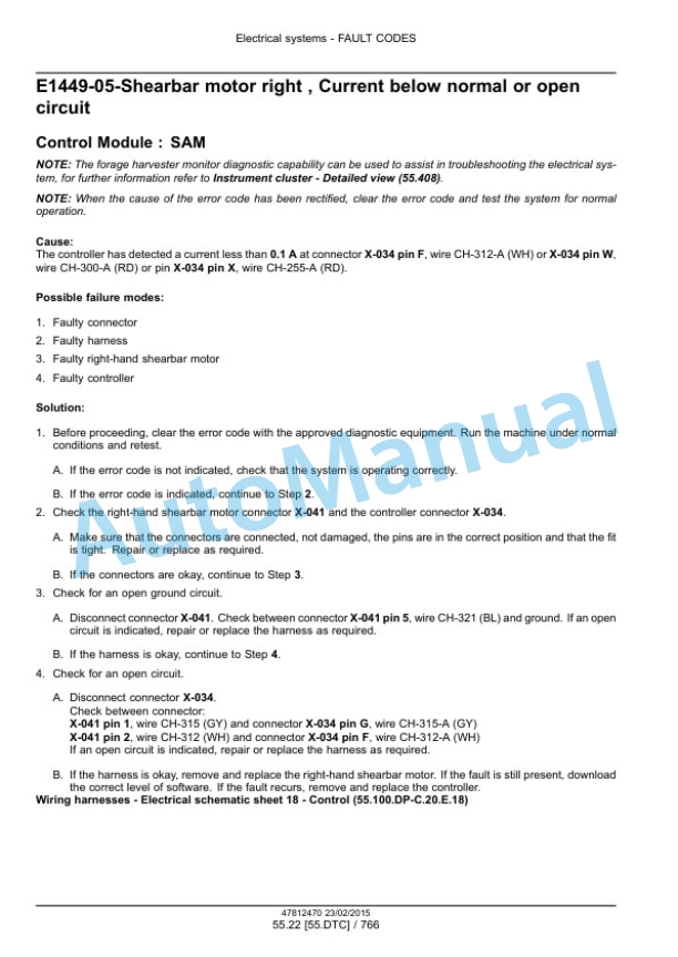 New Holland FR450, FR500, FR600, FR700, FR850 Forage Harvester Service Manual 47849562 2 New Holland FR450, FR500, FR600, FR700, FR850 Forage Harvester Service Manual 47849562-2
