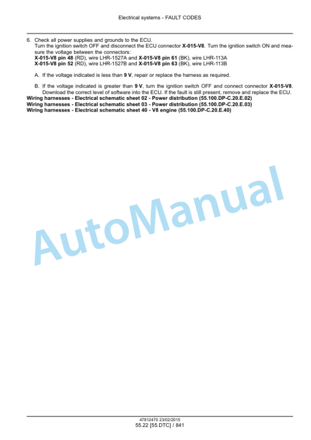New Holland FR450, FR500, FR600, FR700, FR850 Forage Harvester Service Manual 47849562 3 New Holland FR450, FR500, FR600, FR700, FR850 Forage Harvester Service Manual 47849562-3