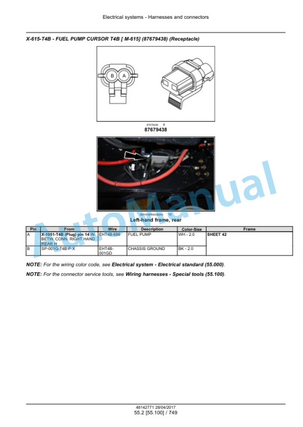 New Holland FR480, FR550, FR650, FR780, FR850 Forage Harvester Service Manual 48142771 3 New Holland FR480, FR550, FR650, FR780, FR850 Forage Harvester Service Manual 48142771 - Image 3