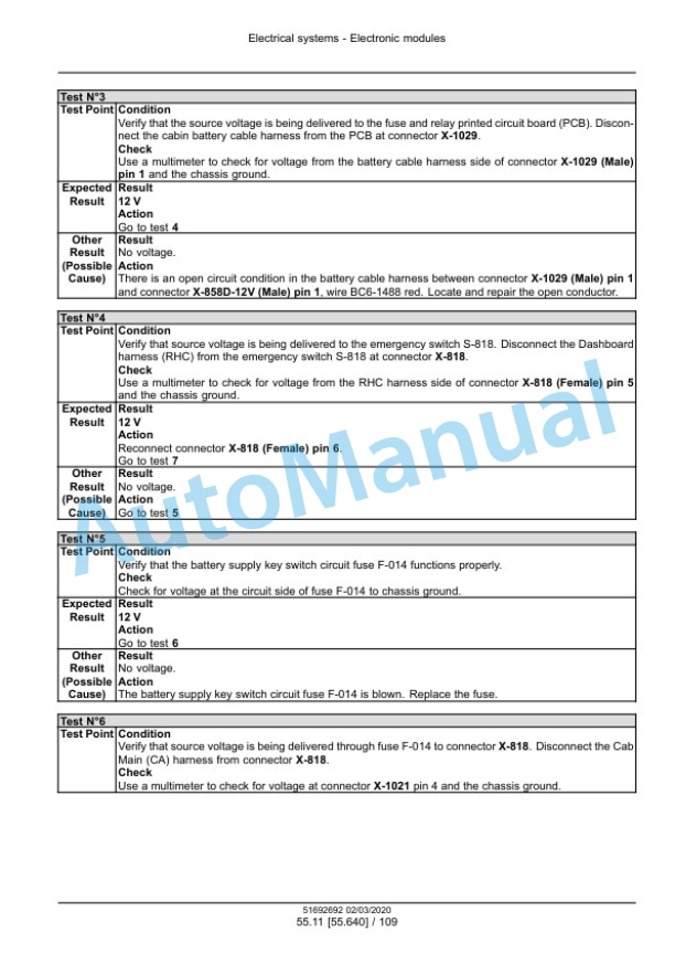 New Holland FR480, FR550, FR650, FR780, FR920 Forage Harvester Service Manual 51692692 3 New Holland FR480, FR550, FR650, FR780, FR920 Forage Harvester Service Manual 51692692 - Image 3