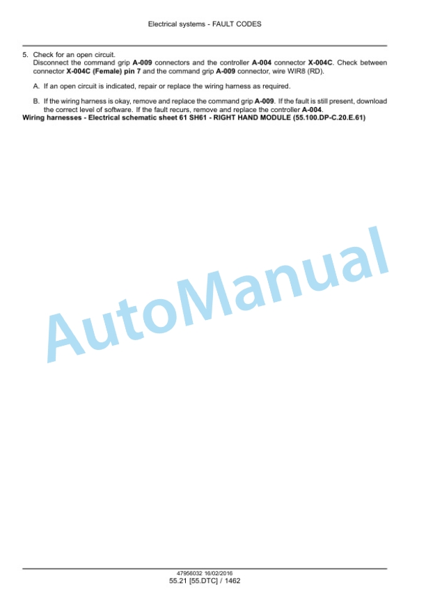 New Holland FR480, FR550, FR650, FR780 Tier 4B Final, FR850 Tier 2 Forage Harvester Service Manual 47985299 2 New Holland FR480, FR550, FR650, FR780 Tier 4B Final, FR850 Tier 2 Forage Harvester Service Manual 47985299-2