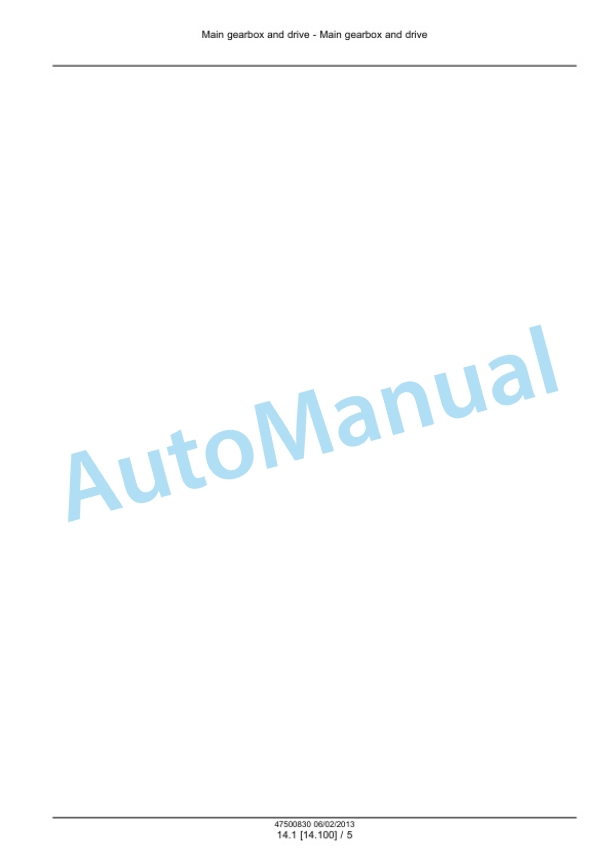 New Holland FR9040, FR9050, FR9060, FR9080, FR9090 Forage Harvester Service Manual 47500831 3 New Holland FR9040, FR9050, FR9060, FR9080, FR9090 Forage Harvester Service Manual 47500831 - Image 3