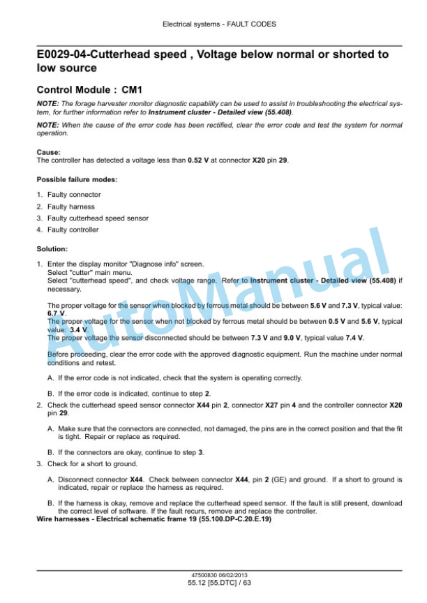 New Holland FR9040, FR9050, FR9060, FR9080, FR9090 Forage Harvester Service Manual 47500838 2 New Holland FR9040, FR9050, FR9060, FR9080, FR9090 Forage Harvester Service Manual 47500838-2
