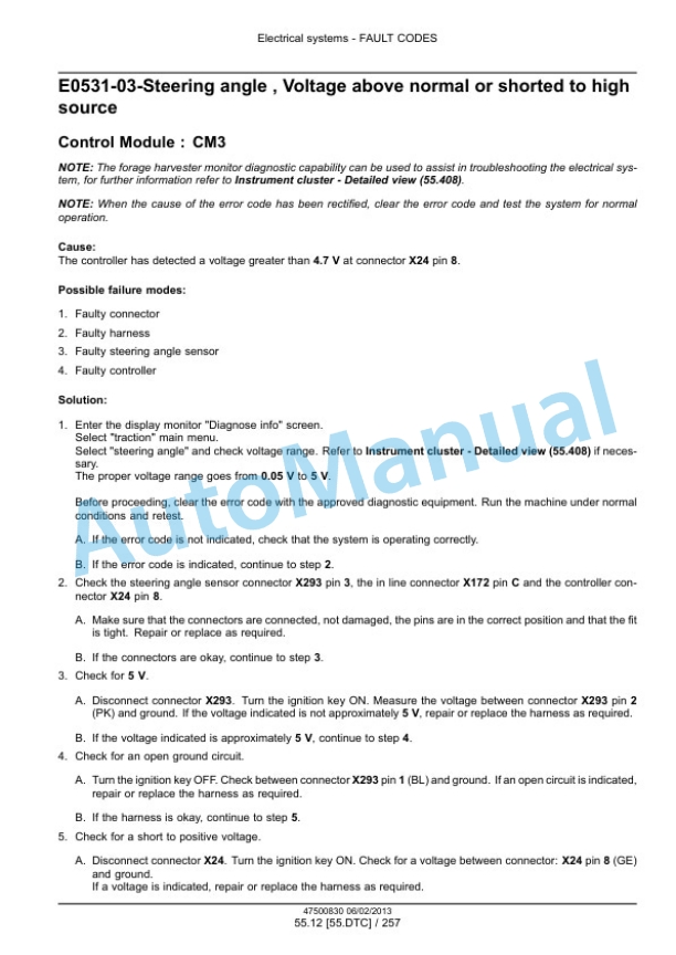 New Holland FR9040, FR9050, FR9060, FR9080, FR9090 Forage Harvester Service Manual 47500838 5 New Holland FR9040, FR9050, FR9060, FR9080, FR9090 Forage Harvester Service Manual 47500838-5