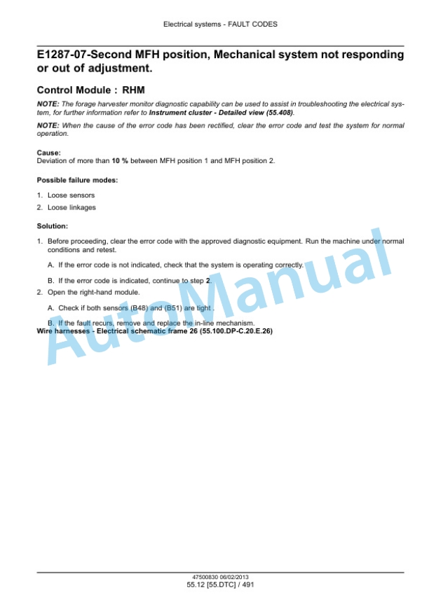New Holland FR9040, FR9050, FR9060, FR9080, FR9090 Forage Harvester Service Manual 47500839 3 New Holland FR9040, FR9050, FR9060, FR9080, FR9090 Forage Harvester Service Manual 47500839-3