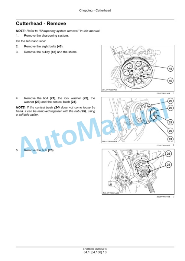 New Holland FR9040, FR9050, FR9060, FR9080, FR9090 Forage Harvester Service Manual 47500840 3 New Holland FR9040, FR9050, FR9060, FR9080, FR9090 Forage Harvester Service Manual 47500840 - Image 3