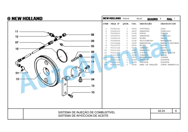 New Holland FX215 Hydraulic Excavator Parts Catalogue 75314384 BR 2 New Holland FX215 Hydraulic Excavator Parts Catalogue 75314384 BR-2
