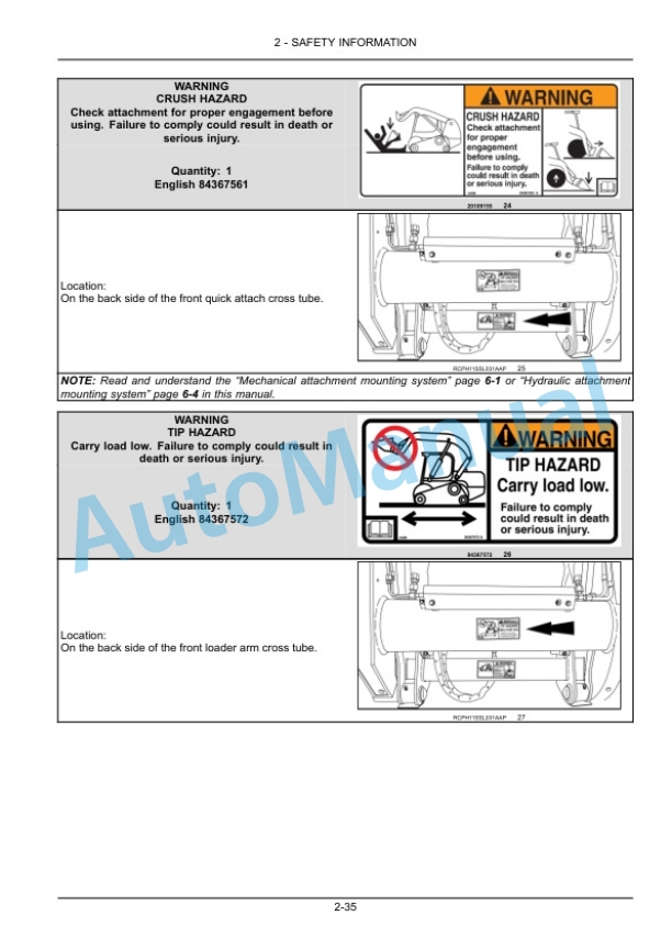 New Holland L213 - L228 Tier 4B Final 200 Series Skid Steer Loader - C227, C232 Tier 4B Final 200 Series Compact Track Loader Operation and Maintenance Manual 47852728 2 New Holland L213 - L228 Tier 4B Final 200 Series Skid Steer Loader - C227, C232 Tier 4B Final 200 Series Compact Track Loader Operation and Maintenance Manual 47852728-2