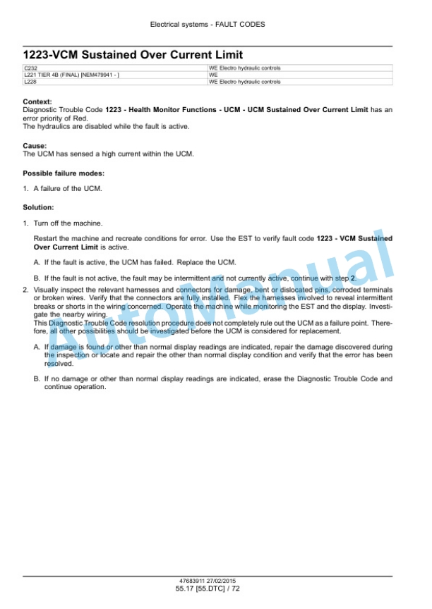 New Holland L221, L228 Tier 4B Final and Stage IV 200 Series Skid Steer Loader - C227, C232 Tier 4B Final and Stage IV 200 Series Compact Track Loader Service Manual 47683911 4 New Holland L221, L228 Tier 4B Final and Stage IV 200 Series Skid Steer Loader - C227, C232 Tier 4B Final and Stage IV 200 Series Compact Track Loader Service Manual 47683911 - Image 4