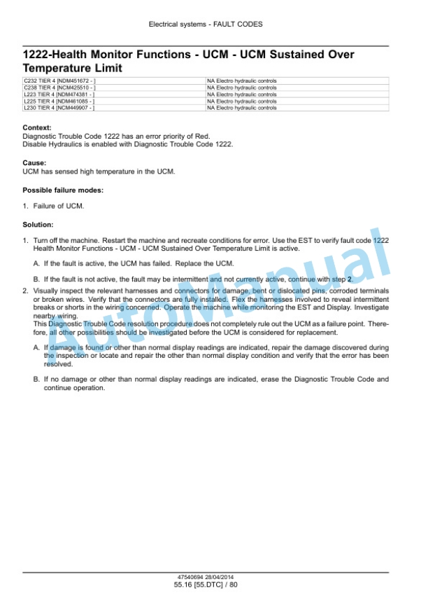 New Holland L223, L225, L230 Tier 4A 200 Series Skid Steer Loader - C232, C238 Tier 4A 200 Series Compact Track Loader Service Manual 47540694 4 New Holland L223, L225, L230 Tier 4A 200 Series Skid Steer Loader - C232, C238 Tier 4A 200 Series Compact Track Loader Service Manual 47540694 - Image 4