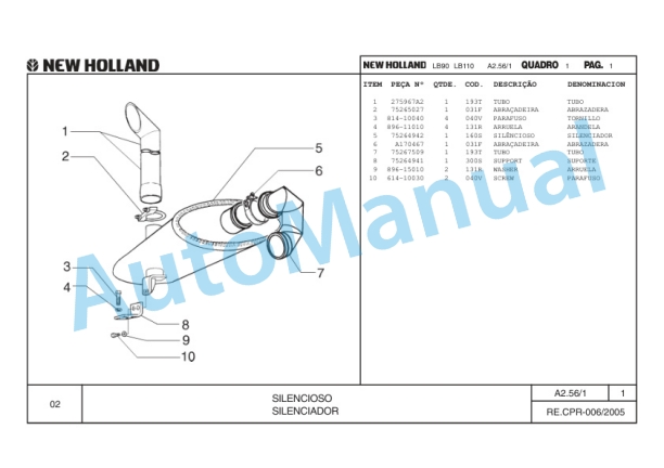 New Holland LB90, LB110 Motor Cummin Backhoe Loader Excavator Parts Catalogue 75314471 BR 2 New Holland LB90, LB110 Motor Cummin Backhoe Loader Excavator Parts Catalogue 75314471 BR-2