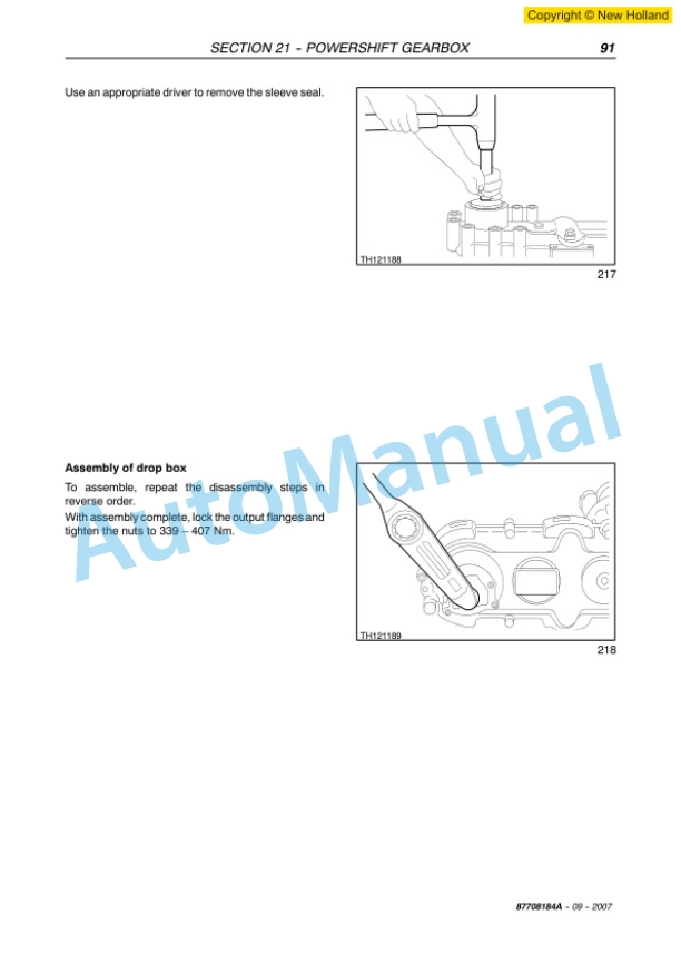 New Holland LM740 Telehandler Workshop Manual 87708184A 3 New Holland LM740 Telehandler Workshop Manual 87708184A-3