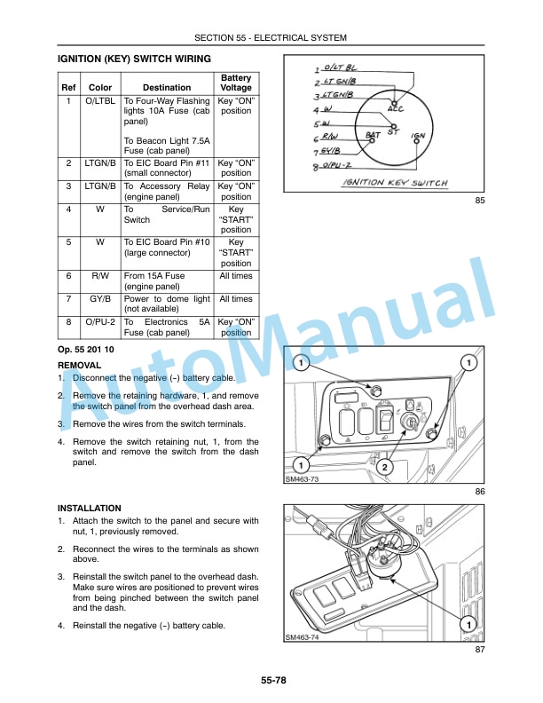New Holland LS140, LS150 Skid Steer Repair Manual 87042551-5