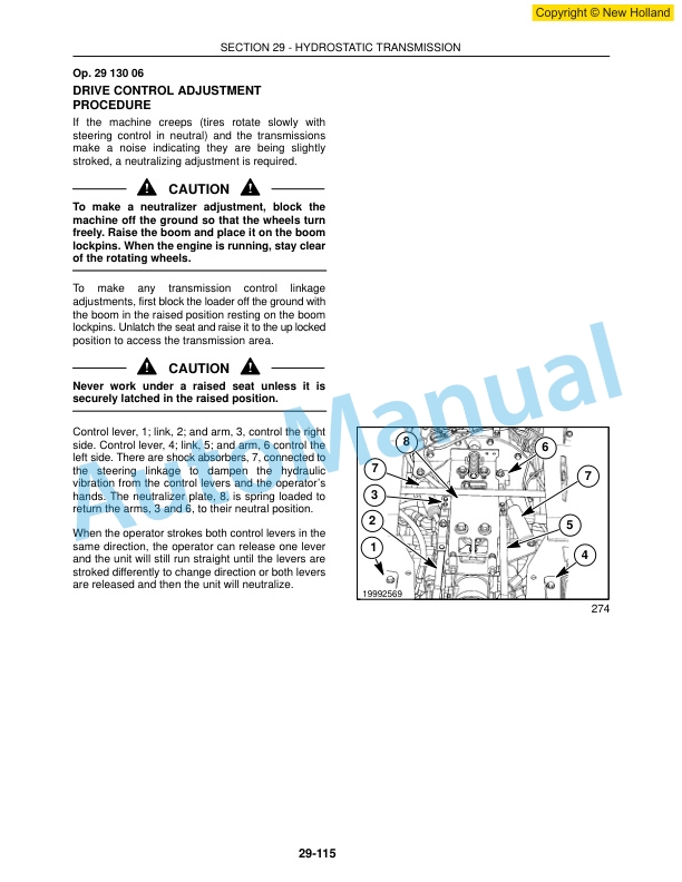 New Holland LS160, LS170 Skid Steer Workshop Manual 60413607 3 New Holland LS160, LS170 Skid Steer Workshop Manual 60413607-3