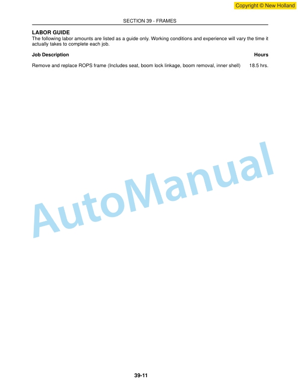 New Holland LS160, LS170 Skid Steer Workshop Manual 60413607 4 New Holland LS160, LS170 Skid Steer Workshop Manual 60413607-4