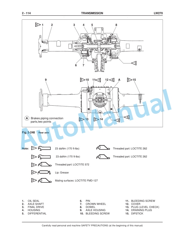 New Holland LW270 Wheel Loader Service Manual 75131020 3 New Holland LW270 Wheel Loader Service Manual 75131020 - Image 3
