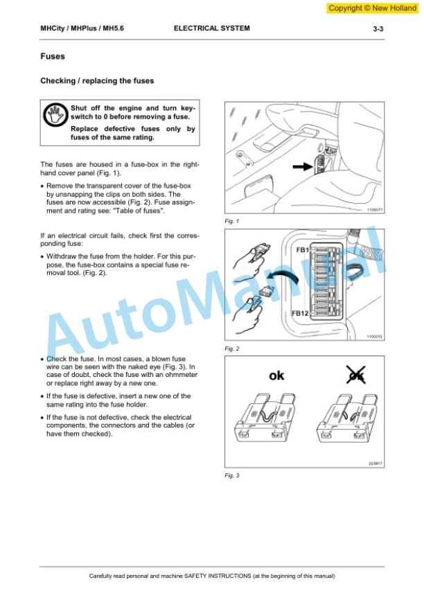 New Holland MH City, MH Plus, MH 5.6 Hydraulic Excavator Workshop Manual 60413557EN 2 New Holland MH City, MH Plus, MH 5.6 Hydraulic Excavator Workshop Manual 60413557EN-2