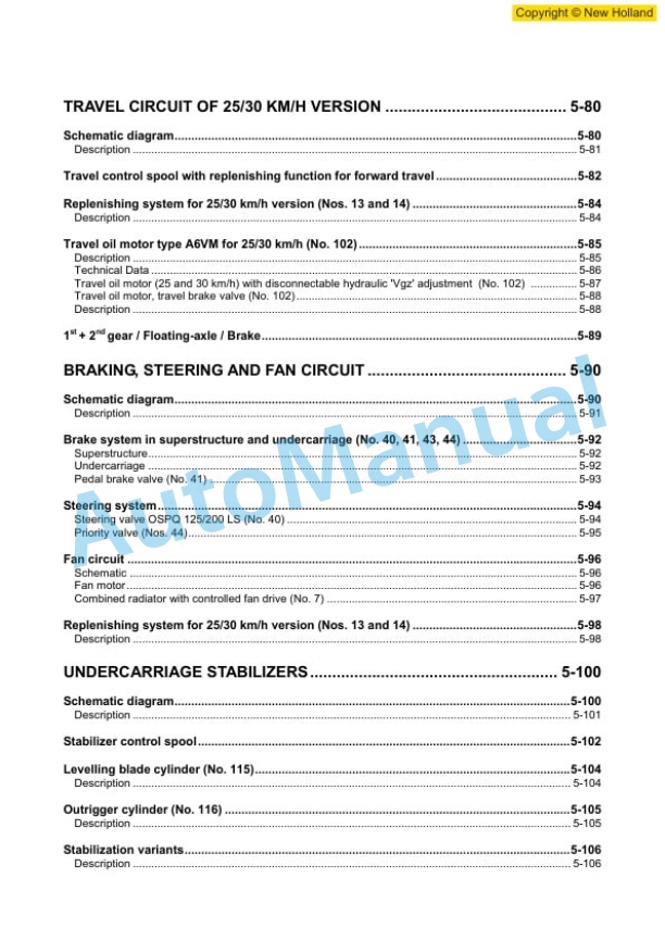 New Holland MH6.6, MH8.6 Hydraulic Excavator Workshop Manual 60413562EN 3 New Holland MH6.6, MH8.6 Hydraulic Excavator Workshop Manual 60413562EN-3