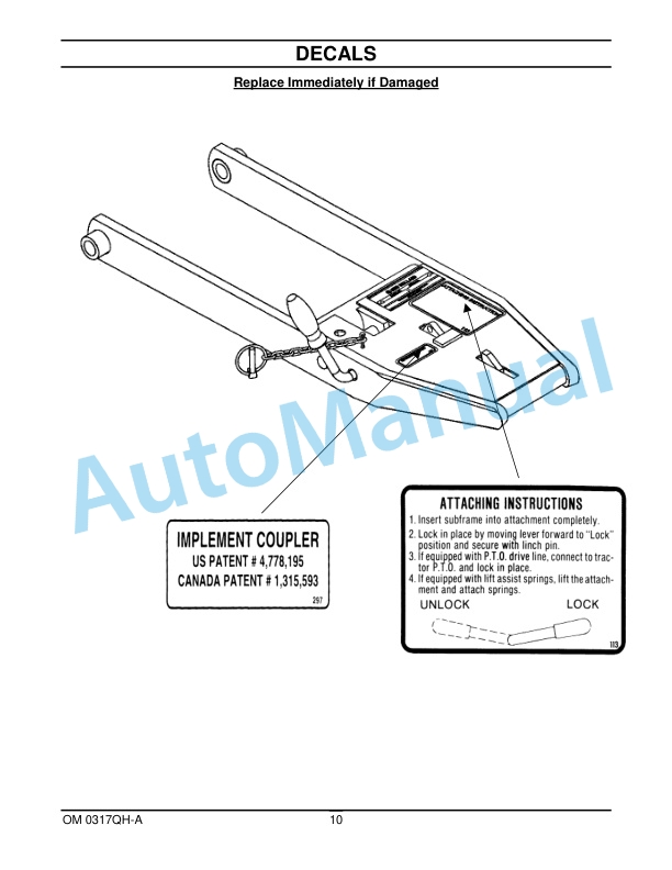 New Holland Quick Hitch and Subframe For TC Tractor Operation and Maintenance Manual 87026633 3 New Holland Quick Hitch and Subframe For TC Tractor Operation and Maintenance Manual 87026633-3