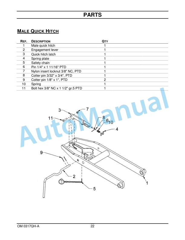 New Holland Quick Hitch and Subframe For TC Tractor Operation and Maintenance Manual 87026633 5 New Holland Quick Hitch and Subframe For TC Tractor Operation and Maintenance Manual 87026633-5