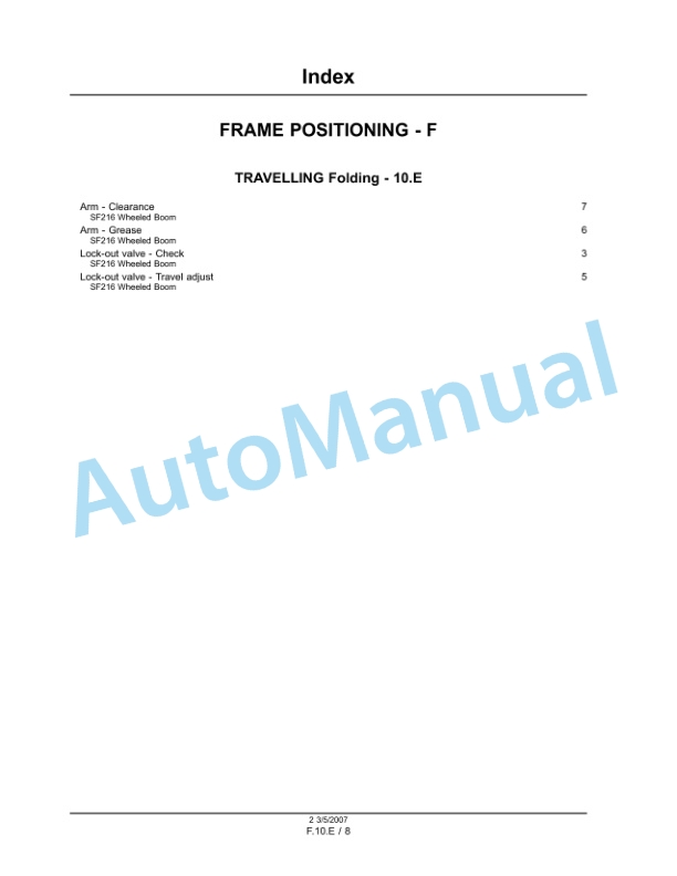 New Holland SF210, SF216 Repair Manual 87606645 3 New Holland SF210, SF216 Repair Manual 87606645 - Image 3