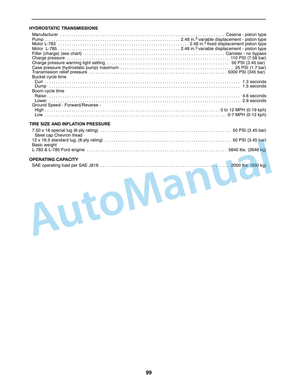 New Holland Skid Steer, Loader - Backhoe Servicing Specification 86604198 5 New Holland Skid Steer, Loader - Backhoe Servicing Specification 86604198-5
