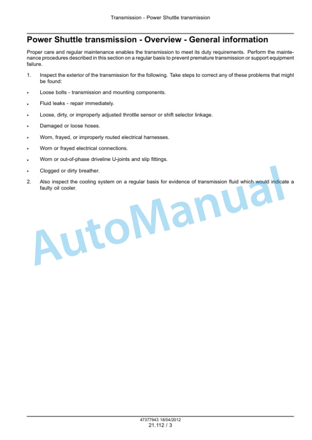 New Holland SP.240R, SP.275R Guardian Sprayer Service Manual 47377943 2 New Holland SP.240R, SP.275R Guardian Sprayer Service Manual 47377943 - Image 2