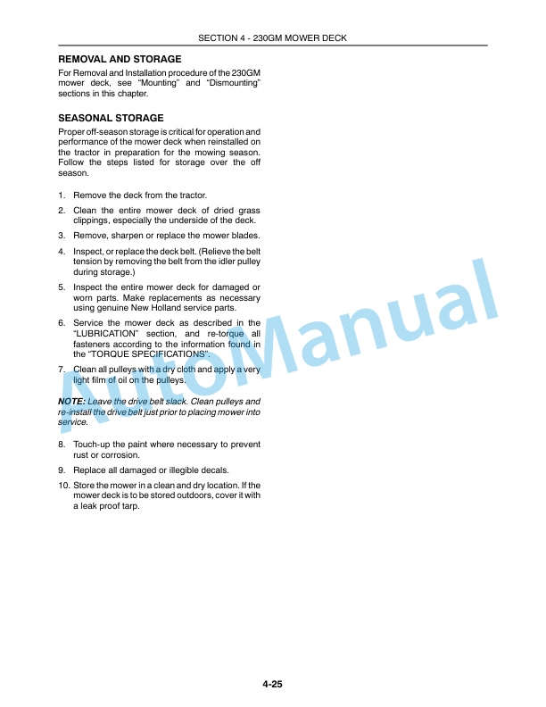 New Holland T1110, 230GM Tractor Operation and Maintenance Manual 87722411 5 New Holland T1110, 230GM Tractor Operation and Maintenance Manual 87722411-5
