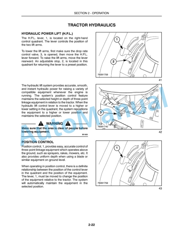 New Holland T1530 Tractor Operation and Maintenance Manual 84333785 3 New Holland T1530 Tractor Operation and Maintenance Manual 84333785-3