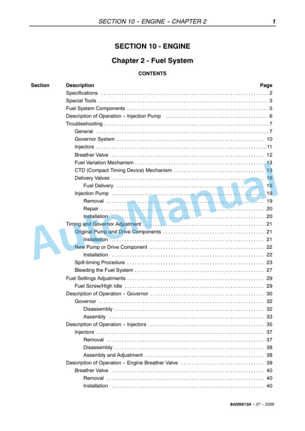 New Holland T1560, T1570 Compact Tractor Service Manual 84205613A 2 New Holland T1560, T1570 Compact Tractor Service Manual 84205613A - Image 2